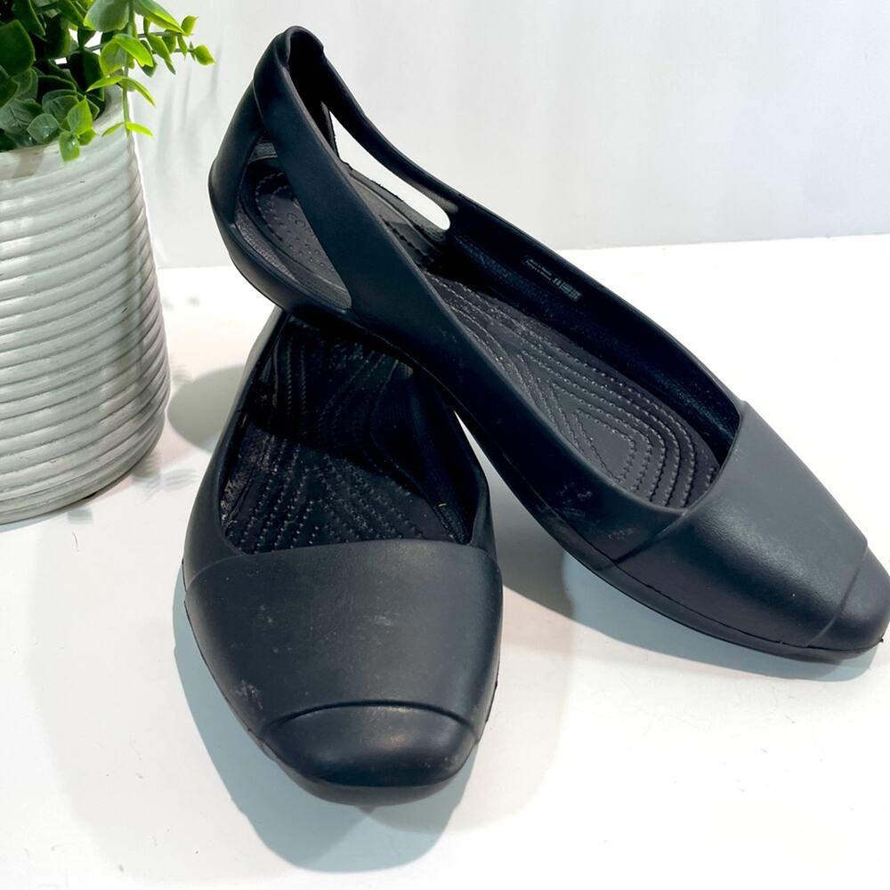 Crocs Sienna Ballet Flats Black Size 10M Women’s Shoes Slides